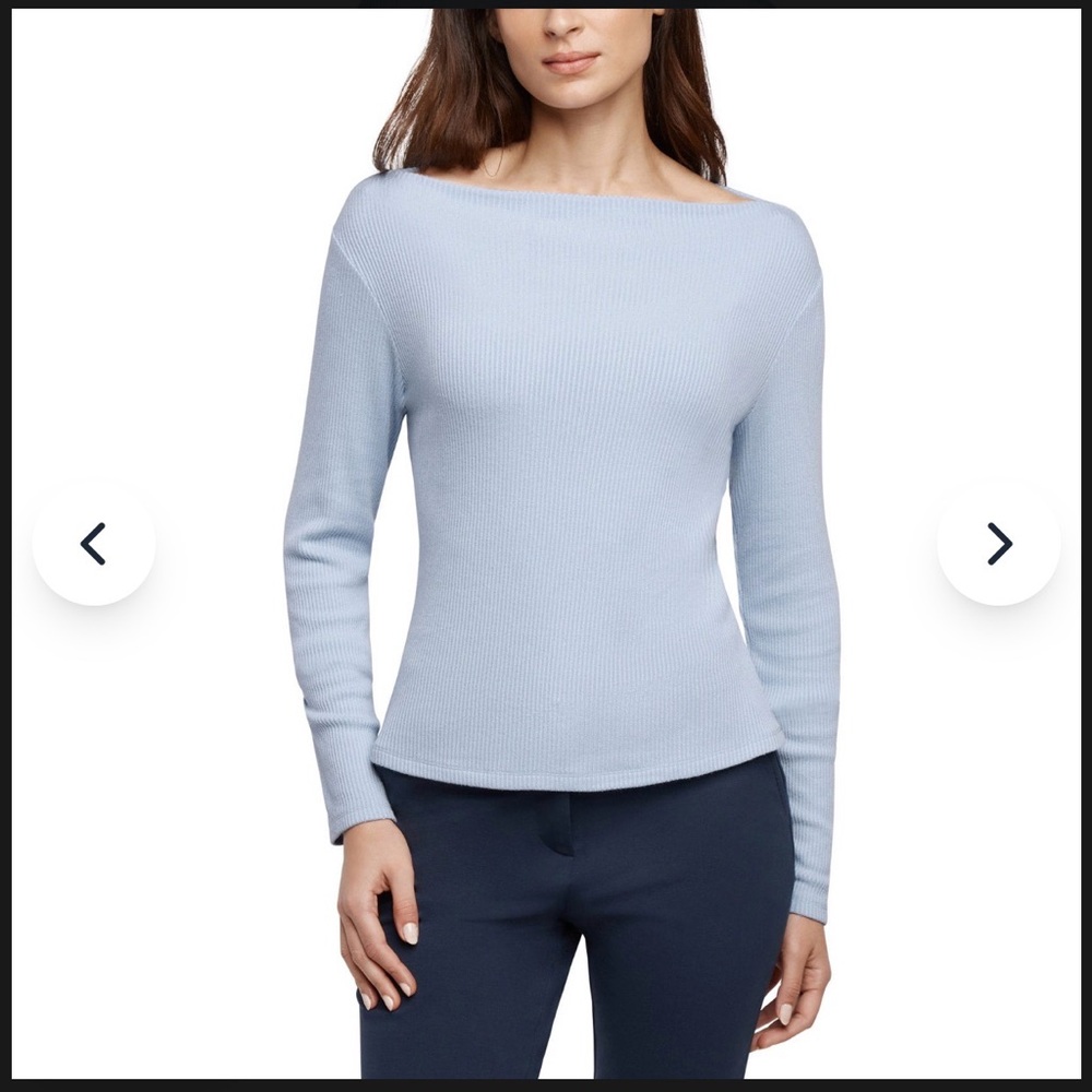 Banana Republic Soft Blue Ribbed Top